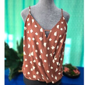 Women's Nordstrom All In Favor Cartney Surplice Detail Cami Blouse Size L